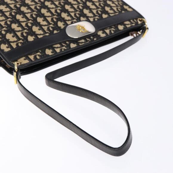 DIOR Trotter Canvas Shoulder Bag Navy Gold - Picture 7 of 12